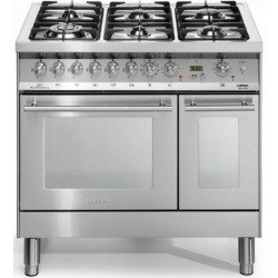 Aragaz Lofra Special 90 PD96MFTE/CISF, gaz, 90X60cm, 6 arzatoare, 2 cuptoare, grill electric, timer, inox