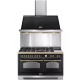 Hota decorativa Lofra Dolcevita 120 , 120 cm, 1 motor, 4 viteze, 800 m3/h, telecomanda, negru