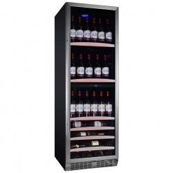 Racitor de vinuri Nevada Concept NW140D-S, 140 sticle, doua zone, negru/otel inoxidabil