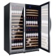 Racitor de vinuri Nevada Concept NW300T-SS, 300 sticle, doua zone, negru/inox