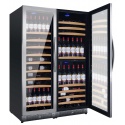 Vitrina de vinuri Nevada Concept NW300T-SS, 300 sticle, 3 zone, negru/inox