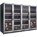 Vitrina de vinuri Nevada Concept NW580Q-S, 580 sticle, 4 zone, negru/inox