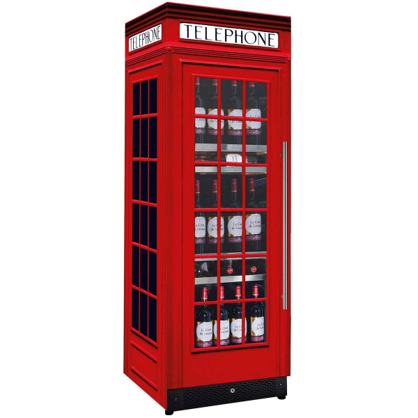 Vitrina de vinuri Nevada Coolors NW158S-S-CT, 158 sticle, rosu