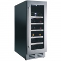 Vitrina de vinuri Nevada Concept NW20S-SSL, 20 sticle, negru/inox