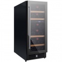 Vitrina de vinuri Nevada Concept NW20D-FG, 20 sticle, doua zone, negru