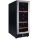 Vitrina de vinuri Nevada Concept NW23D-S, 23 sticle, doua zone, negru/inox