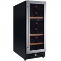Vitrina de vinuri Nevada Concept NW23D-S, 23 sticle, doua zone, negru/inox