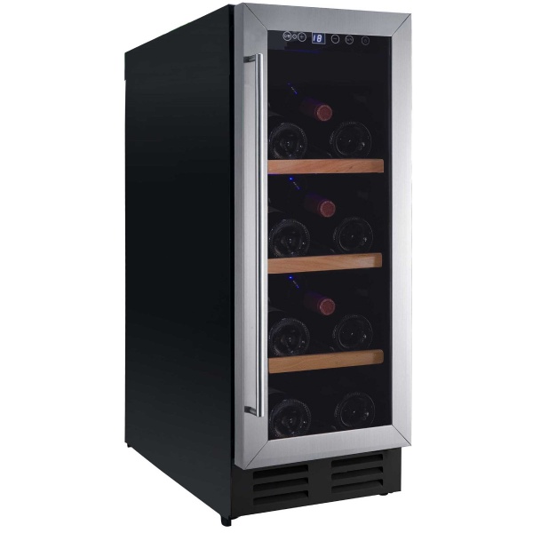 Vitrina de vinuri Nevada Concept NW26S-S, 26 sticle, negru/inox