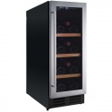 Vitrina de vinuri Nevada Concept NW26S-S, 26 sticle, negru/inox