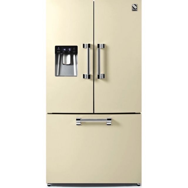 Side by Side Steel Ascot AFR9F , Clasa A+, 536L, No Frost, Dispenser Apa, Twist Ice Maker, albastru deschis
