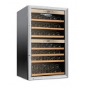 Vitrina de vinuri Tecfrigo Sommelier 63, 66 sticle, 2 zone temperatura, negru / inox