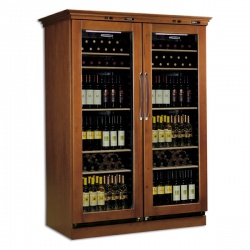 Vitrina de vinuri verticala Tecfrigo Cantinetta GLX, 106 sticle, 1 zona temperatura, finisaj lemn
