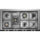 Aragaz Steel Genesi G12FF, 120X66cm, 7 arzatoare, 2 cuptoare, timer, aprindere electronica, crem
