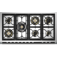 Aragaz Steel Ascot A12FF, 120X66cm, 7 arzatoare, 2 cuptoare, timer, aprindere electronica, visiniu