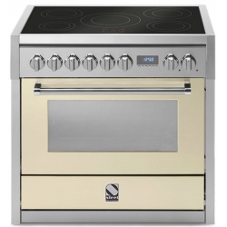 Aragaz Steel Genesi, 90X60cm, 6 arzatoare, cuptor electric multifunctional, timer, aprindere electronica, celeste