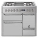 Aragaz Steel Genesi G10FFF, 100X60cm, 6 arzatoare, 3 cuptoare, timer, aprindere electronica, inox