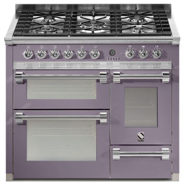 Aragaz Steel Ascot A10FFF, 100X60cm, 6 arzatoare, 3 cuptoare, timer, aprindere electronica, inox
