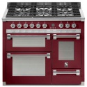 Aragaz Steel Ascot A10FFF, 100X60cm, 6 arzatoare, 3 cuptoare, timer, aprindere electronica, visiniu