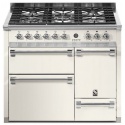 Aragaz Steel Ascot A10FFF-D, 100X60cm, 6 arzatoare, 3 cuptoare, timer, aprindere electronica, usa solida, crem inchis