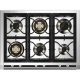 Aragaz Steel Ascot A10FFF-D, 100X60cm, 6 arzatoare, 3 cuptoare, timer, aprindere electronica, usa solida, inox