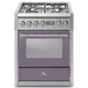 Aragaz Steel Genesi, 70X60cm, 4 arzatoare, cuptor electric multifunctional, timer, aprindere electronica, inox