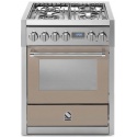 Aragaz Steel Genesi, 70X60cm, 4 arzatoare, cuptor electric multifunctional, timer, aprindere electronica, gri nisip