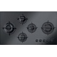 Plita incorporabila Barazza Mood, 90 cm, plita gaz, 5 arzatoare, sistem siguranta Stop-Gaz, inox