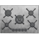Aragaz Tecnogas P1X66M4VC, 60 cm, gaz, 4 arzatoare, grill, otel inoxidabil