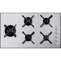 Aragaz Tecnogas P1X66M4VC, 60 cm, gaz, 4 arzatoare, grill, otel inoxidabil