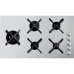 Plita incorporabila Barazza Select Plus Flat, 70 cm, plita gaz, 5 arzatoare, sistem siguranta Stop-Gaz, inox