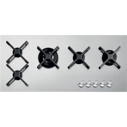 Plita incorporabila Barazza Select Plus Flat, 90 cm, plita gaz, 5 arzatoare, sistem siguranta Stop-Gaz, inox