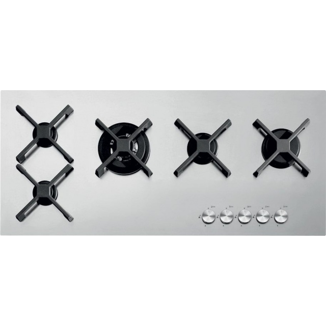 Plita incorporabila Barazza Select Plus Flat, 90 cm, plita gaz, 5 arzatoare, sistem siguranta Stop-Gaz, inox