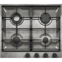 Aragaz Tecnogas P1X66M4VC, 60 cm, gaz, 4 arzatoare, grill, otel inoxidabil