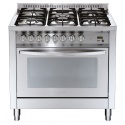 Aragaz Lofra PG96MF/CI, gaz, 90x60cm, 5 arzatoare, grill electric, aprindere electronica, timer, inox