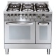 Aragaz Lofra Special120 PRD126GV+E/2CI, gaz, 120x60cm, 7 arzatoare, 2 cuptoare, grill electric, timer, rosu
