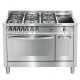 Aragaz Lofra RBI66MFT/CI, 60x60 cm, gaz, 4 arzatoare, grill, aprindere electronica, timer, crem
