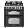 Aragaz Lofra Dolcevita90 RNM96MF2ET/CIF, 90x60cm, 5 arzatoare, 3 cuptoare, grill electric, timer, negru