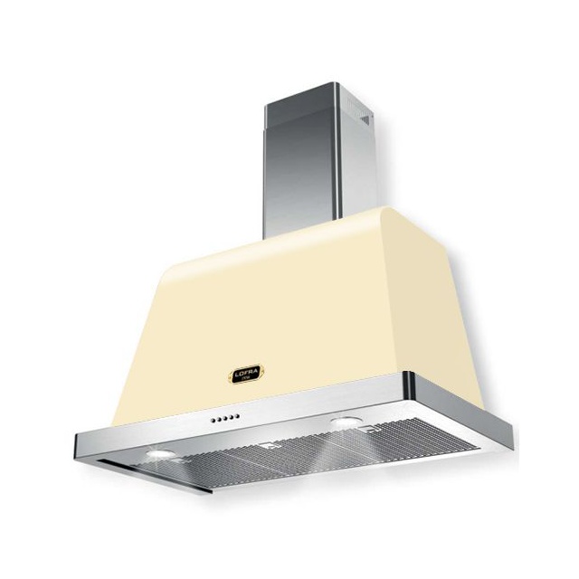 Hota decorativa Lofra Dolcevita 90 , 90 cm, 1 motor, 4 viteze, 800 m3/h, telecomanda, rosu burgundy