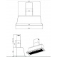 Hota decorativa Lofra Dolcevita 150 , 150 cm, 1 motor, 4 viteze, 800 m3/h, telecomanda, inox