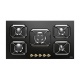 Aragaz Tecnogas P1X66M4VC, 60 cm, gaz, 4 arzatoare, grill, otel inoxidabil