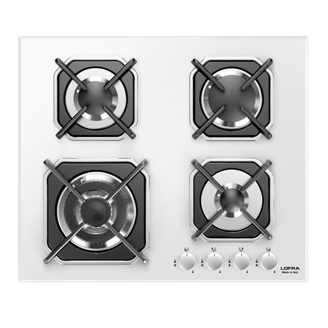 Aragaz Tecnogas P1X66M4VC, 60 cm, gaz, 4 arzatoare, grill, otel inoxidabil
