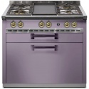 Plita profesionala cu spatii depozitare Steel Ascot A9C, 90X65 cm, 6 arzatoare, 2 sertare, aprindere electronica, mov