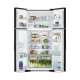 Side by Side Hitachi R-W660PRU7(GGR), Clasa A+, 540 Litri, No Frost, dispenser apa, sticla gri