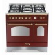 Set Aragaz Lofra Dolcevita RRD96MFTE/CI, 90x60cm, gaz, 5 arzatoare, cuptor dublu+Splash Back 90+Hota Dolcevita 90, rosu burgundy