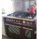 Set Aragaz Lofra Dolcevita RRD96MFTE/CI, 90x60cm, gaz, 5 arzatoare, cuptor dublu+Splash Back 90+Hota Dolcevita 90, rosu burgundy