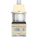 Set Aragaz Lofra Dolcevita RBID96MFTE/5i, 90x60cm, gaz, 5 zone de inductie, grill +Splash Back 90+Hota Dolcevita 90, crem