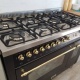 Aragaz Lofra Dolcevita RNMD126MFT+E/2AEO, 120x60cm, gaz, 7 arzatoare, grill, rotisor, timer, cuptor dublu, negru