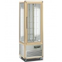 Vitrina frigorifica de cofetarie Tecfrigo Snelle 350 RBT BIS, capacitate 350 l, temperatura +5/-18°C, argintiu/auriu
