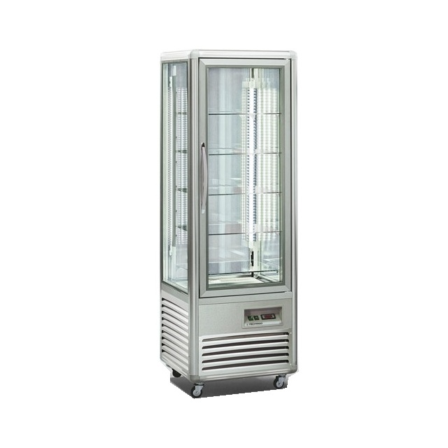 Vitrina frigorifica de cofetarie Tecfrigo Snelle 350 Q Cioccolato, capacitate 350 l, temperatura +14/+16°C, argintiu