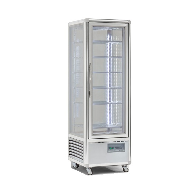 Vitrina frigorifica de cofetarie Tecfrigo Snelle 400 GBT, capacitate 400 l, temperatura -5/-18°C, argintiu